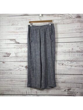 Violet & Roses Blue Linen Wide Leg Resort Wear Stitch Fix Pants